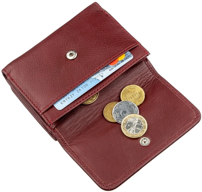 Женский кошелек кожаный ST Leather Accessories 18885 Темно-красный - Фото 5 Женский кошелек кожаный ST Leather Accessories 18885 Темно-красный - изображение 5