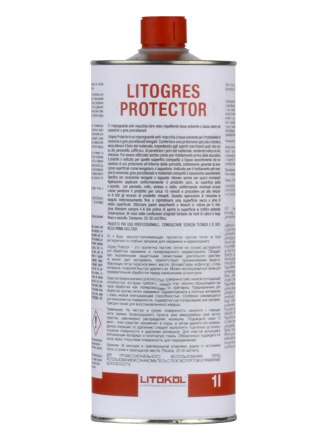 Просочення Litokol Litogres Protector 1л, захист керамограніта, кераміки від плям - Фото 1 Просочення Litokol Litogres Protector 1л, захист керамограніта, кераміки від плям - зображення 1