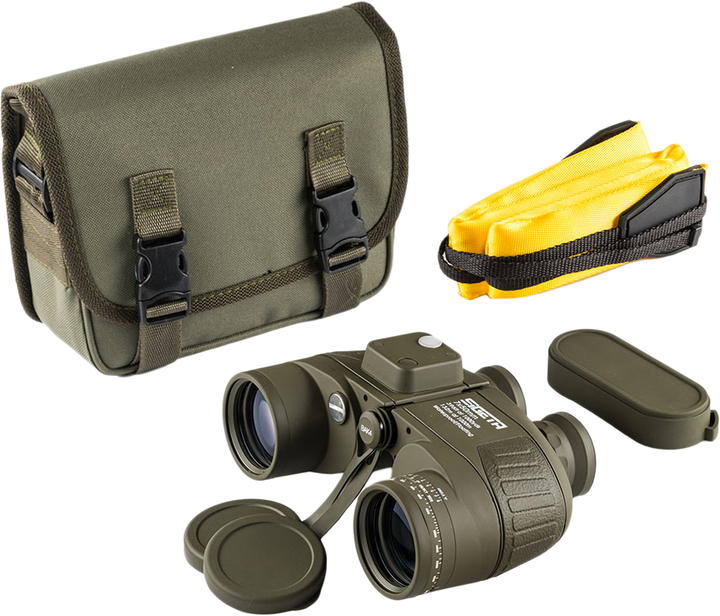Бінокль Sigeta Admiral 7x50 Military floating/compass/reticle морський (65810) - зображення 6