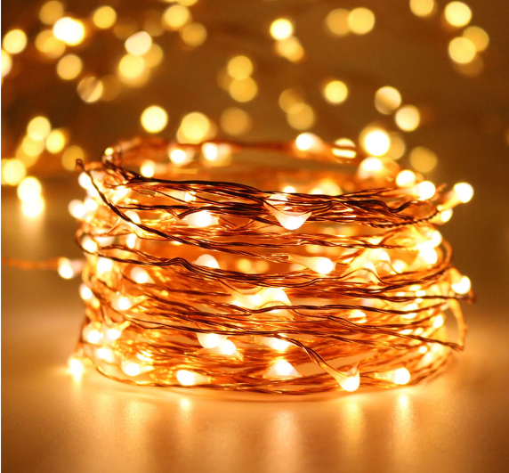 Гирлянда нить 8 метров 100led на батарейках золотая теплая Gold Warm - Фото 1 Гирлянда нить 8 метров 100led на батарейках золотая теплая Gold Warm - изображение 1