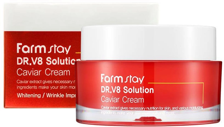 Крем для лица FarmStay Dr-V8 Solution Caviar Cream Антивозрастной с экстрактом икры 50 мл (8809624723652) 