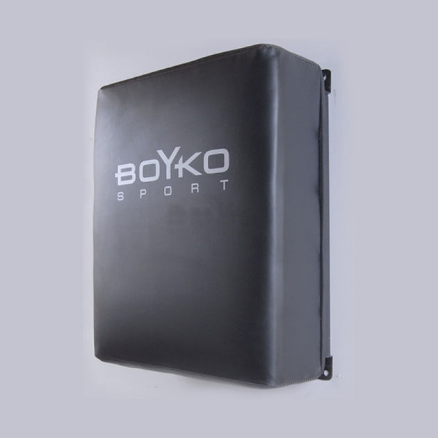 Боксерская подушка настенная прямая Boyko-Sport кожа 600х500х180 мм, код: bs0711011003-BK - изображение 2