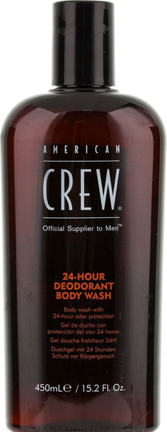 Акція на Гель для душу American Crew 24-Hour Deodorant Body Wash Захист від поту 24 години 450 мл від Rozetka