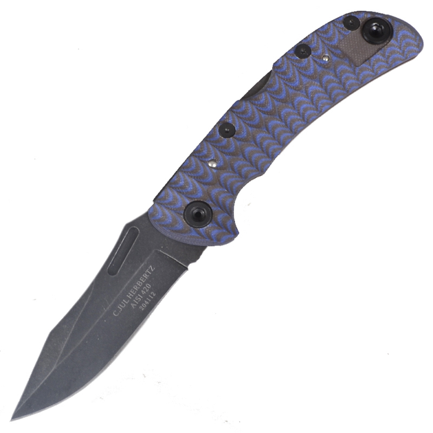 Нож складной Herbertz Strong Blue (длина: 20см, лезвие: 9см), синий - изображение 1