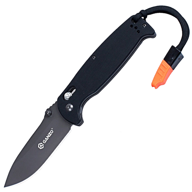 Нож складной Ganzo G7413-WS (длина: 205мм, лезвие: 89мм, черное), черный - изображение 1