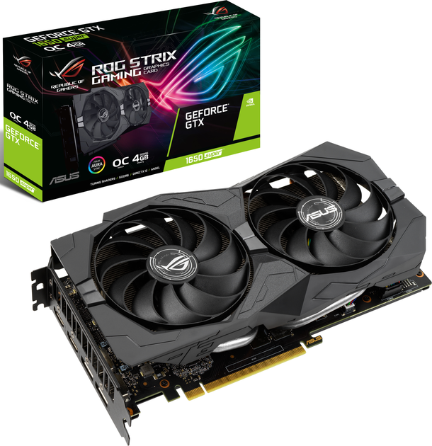 【美品】ASUS GeForce GTX 1650 SUPER 4G OCモデル Видеокарта Asus PCI-Ex GeForce GTX 1650 Super ROG Strix OC