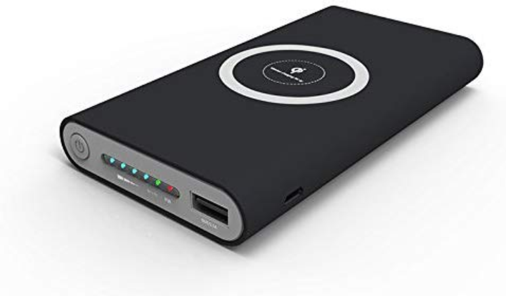 Беспроводное зарядное устройство USB Power Bank Qi 10000, WIRELESS CHARGER, УМБ. Black - изображение 1