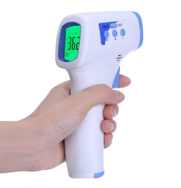 Безконтактний дитячий електронний інфрачервоний медичний термометр Yostand Non-Contact (бело-синий) - изображение 2