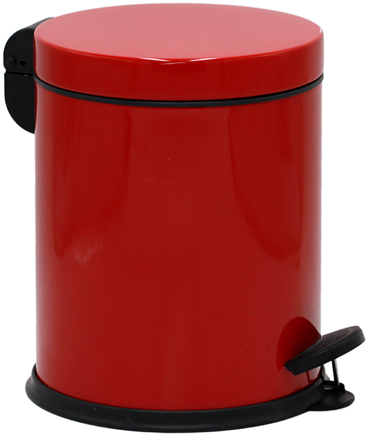Ведро для мусора Proff Red металлическое с педалью 5 л (PF2601968) – в .