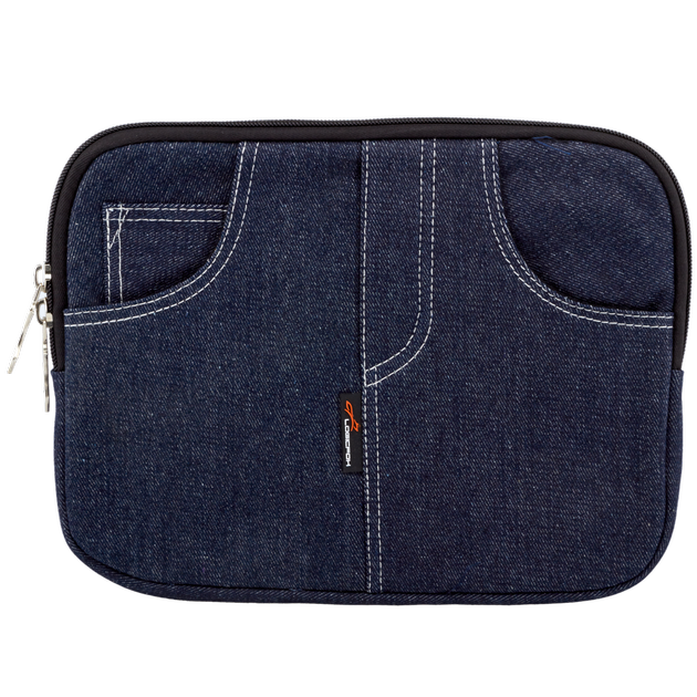 Чехол для нетбука, планшета, iPad LF1006 до 10" джинс, синий, подкладка замш, Размеры, мм: 290x35x220 - изображение 1