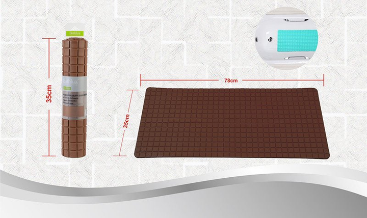 Коврик в ванную комнату антискользящий резиновый 35х78 см Bathlux Stone ...
