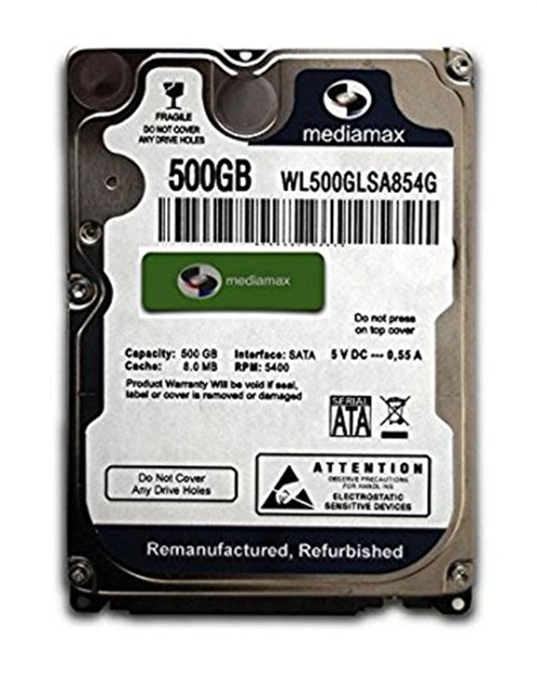 Накопитель HDD 2.5" SATA 500GB Mediamax 5400rpm 8MB (WL500GLSA854G) - изображение 1