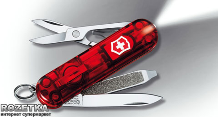 Швейцарський ніж Victorinox SwissLite Red Transparent (0.6228.T) - зображення 1