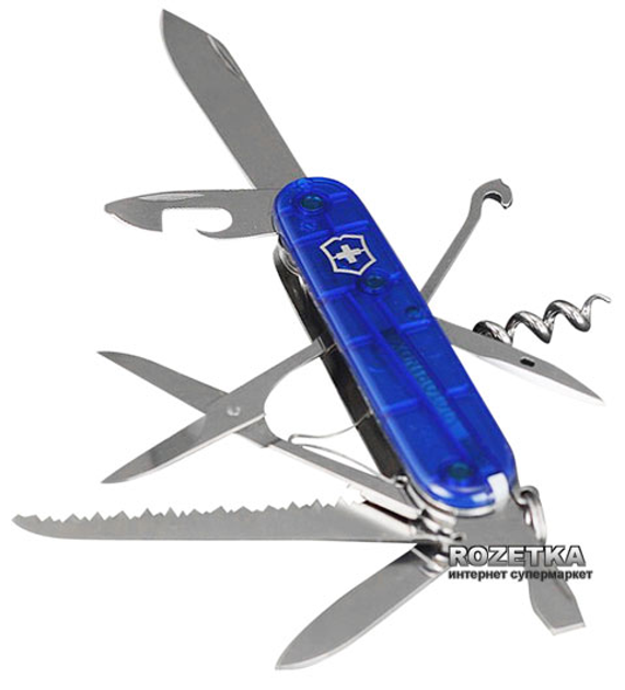 Швейцарский нож Victorinox Huntsman Blue Transpanent (1.3713.T2) - изображение 1