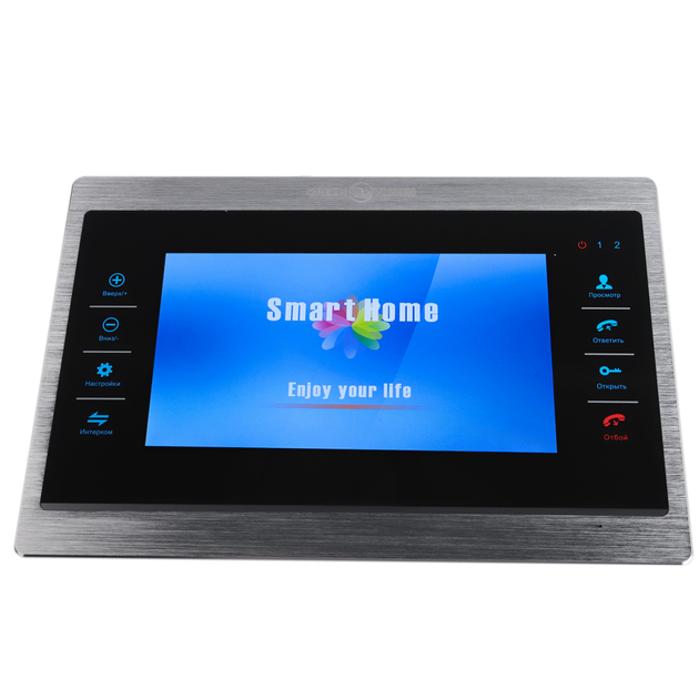 Цветной AHD видеодомофон Green Vision GV-054-AHD-J-VD7SD silver - Фото 1 Цветной AHD видеодомофон Green Vision GV-054-AHD-J-VD7SD silver - изображение 1