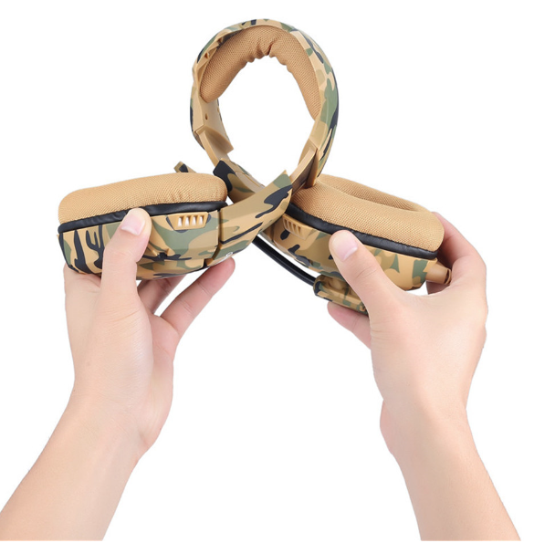 Игровые наушники ONIKUMA K1-B с микрофоном желтый камуфляж - изображение 5