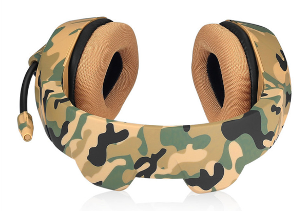 Игровые наушники ONIKUMA K1-B с микрофоном желтый камуфляж - изображение 3