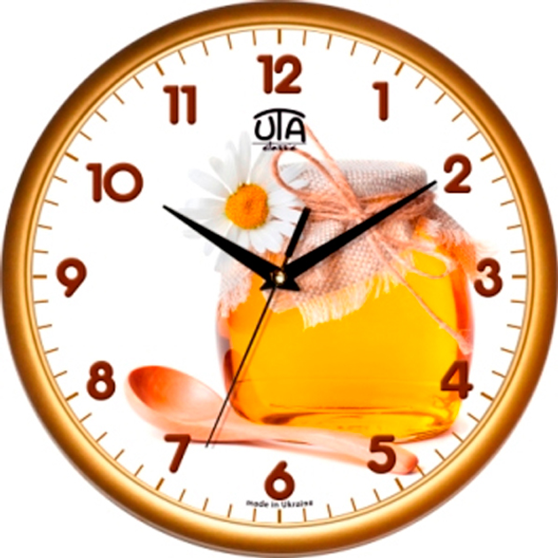 Акция на Настінний годинник UTA 01 G 04 банка меду от Rozetka