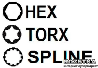 Набор бит 10 мм Toptul Hex Torx Spline 40 предметов (GAAD4002) - изображение 2