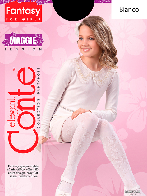 Колготки Conte Maggie 50 Den 104-110 см Bianco (4810226048504) - изображение 1