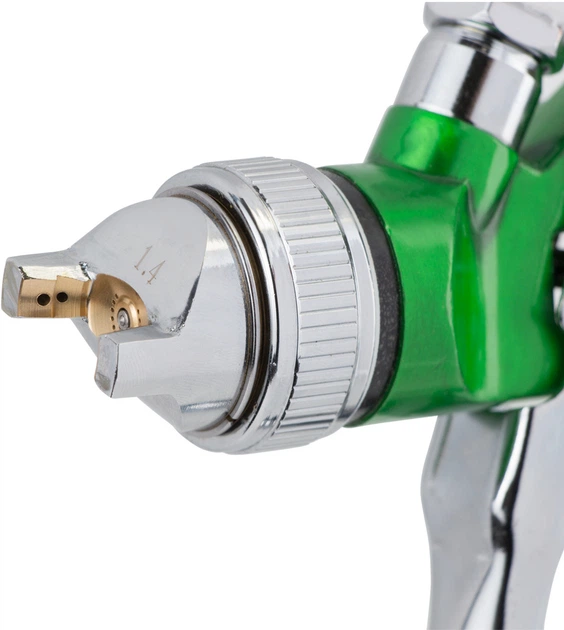 Краскораспылитель Sigma HVLP 1.4 мм с верхним баком 600 мл Green (6812021) - Фото 4 Краскораспылитель Sigma HVLP 1.4 мм с верхним баком 600 мл Green (6812021) - изображение 4