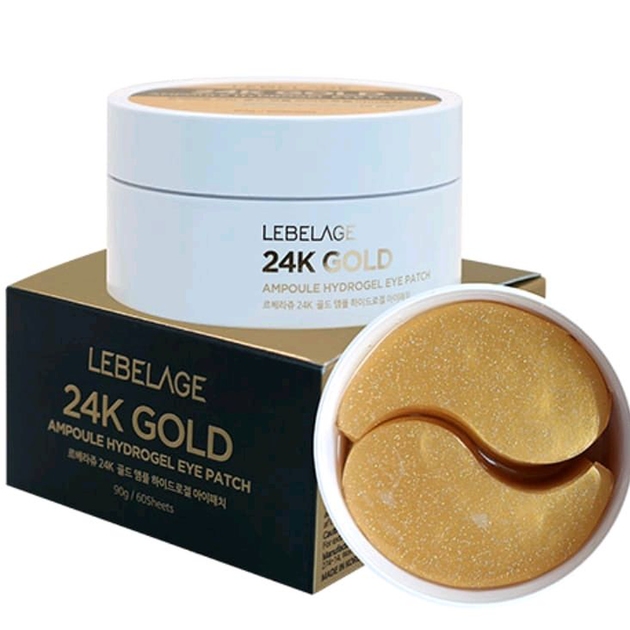 Гидрогелевые патчи для глаз с экстрактом 24K золота Lebelage 24k Gold Ampoule Hydrogel Eye Patch 60 шт (8809389034307) - Фото 1 Гидрогелевые патчи для глаз с экстрактом 24K золота Lebelage 24k Gold Ampoule Hydrogel Eye Patch 60 шт (8809389034307) - изображение 1