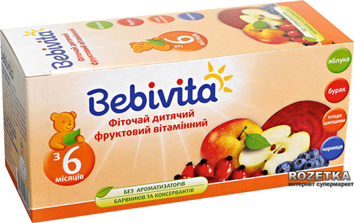Вітамінний фруктовий фіточай Bebivita 30 г (4820025490756) - зображення 4