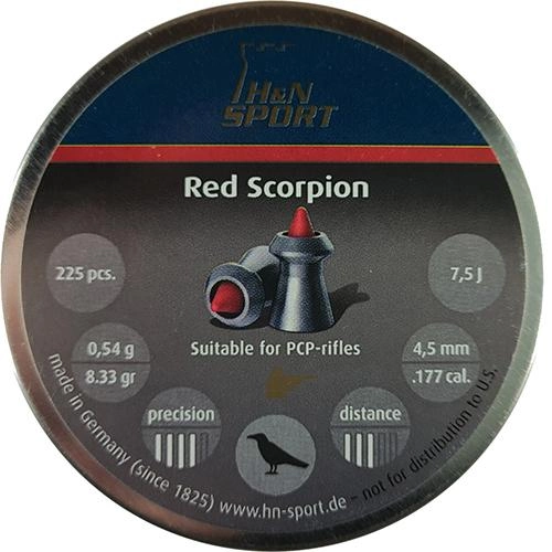 Свинцеві кулі H&N Red Scorpion 4,5 мм 0,54 р 225шт (1453.02.36) - зображення 1