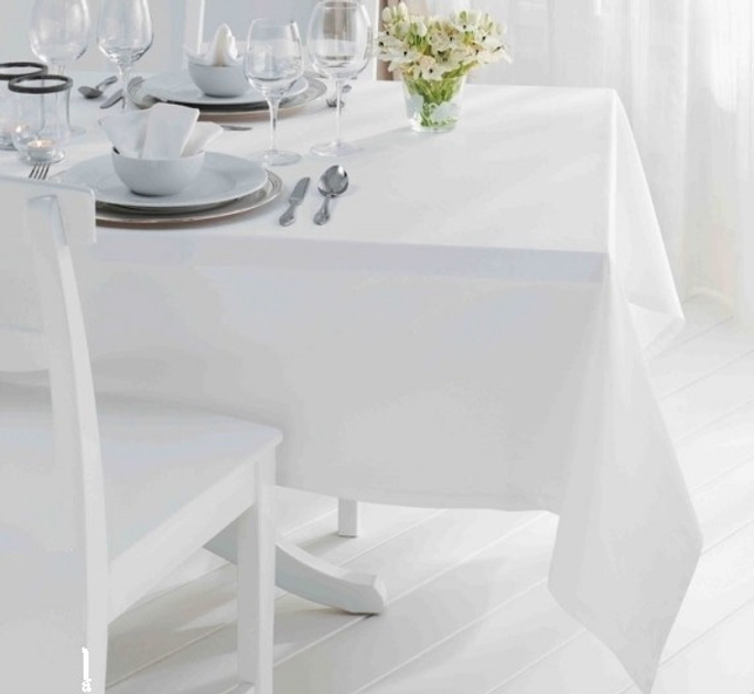 Скатерть Декор Текстиль для стола 190х140см, однотонная белая – фото ...