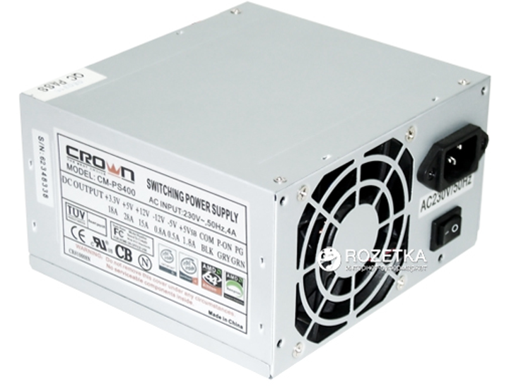 Блок питания Crown CM-PS400W – фото, отзывы, характеристики в интернет ...