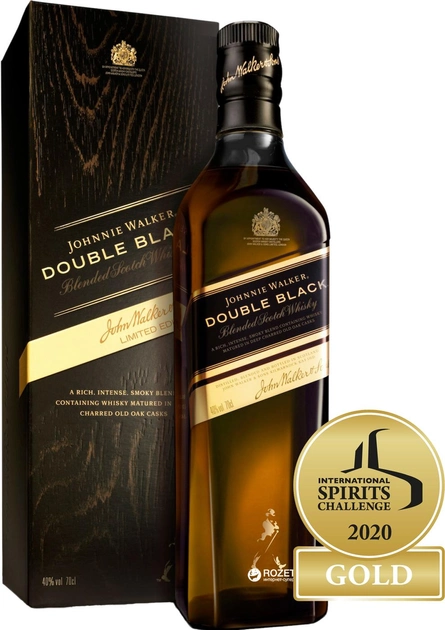 Виски Johnnie Walker Double Black 0.7 л 40% в подарочной упаковке (5000267116303) - изображение 1