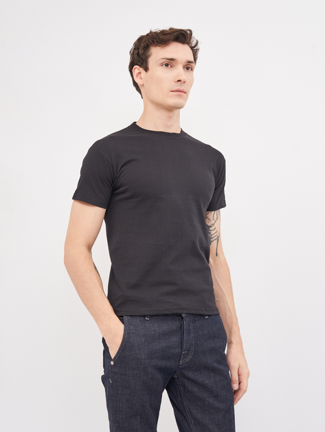 Футболка хлопковая длинная мужская Fruit of the loom Original 061082036 XL Черная (5000000004034) 