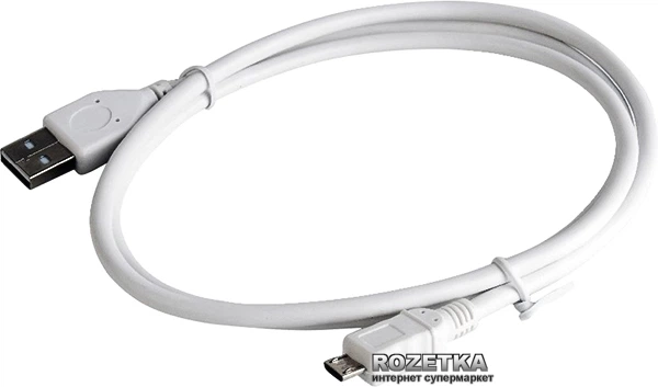 Кабель Cablexpert USB 2.0 - MicroUSB 5pin 0.5 м (CCP-mUSB2-AMBM-W-0.5M) - Фото 2 Кабель Cablexpert USB 2.0 - MicroUSB 5pin 0.5 м (CCP-mUSB2-AMBM-W-0.5M) - изображение 2
