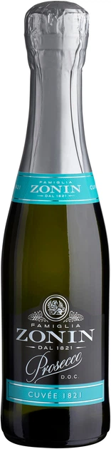 Вино ігристе Zonin Prosecco DOC brut біле сухе 0.2 л 11% (8002235007900_8002235835527) - Фото 1 Вино ігристе Zonin Prosecco DOC brut біле сухе 0.2 л 11% (8002235007900_8002235835527) - зображення 1