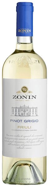 Вино Zonin Pinot Grigio Friuli біле сухе 0.75 л (8002235212557) - Фото 1 Вино Zonin Pinot Grigio Friuli біле сухе 0.75 л (8002235212557) - зображення 1