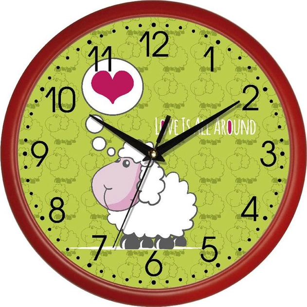 Акция на Настінний годинник UTA 01 R 61 закохана овечка от Rozetka