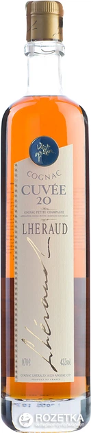 Коньяк Lheraud Cuvee 20 0.7 л 43% (3558270000055) – фото, отзывы
