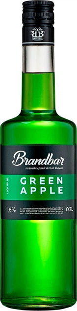 Лікер Brandbar Green Apple 0.7 л 18% (4820085491229) - Фото 1 Лікер Brandbar Green Apple 0.7 л 18% (4820085491229) - зображення 1