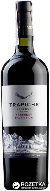 Вино Trapiche Reserve Cabernet Sauvignon червоне сухе 0.75 л (7790240072785) - Фото 1 Вино Trapiche Reserve Cabernet Sauvignon червоне сухе 0.75 л (7790240072785) - зображення 1