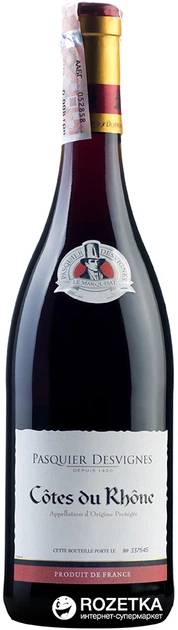 Вино Pasquier Desvignes Cotes du Rhone Rouge червоне сухе 0.75 л (3263289315853) - Фото 1 Вино Pasquier Desvignes Cotes du Rhone Rouge червоне сухе 0.75 л (3263289315853) - зображення 1