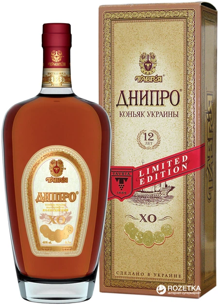 Коньяк Tavria Днипро коллекционный 12 лет выдержки 0.7 л 40% (4820000620086) - изображение 3