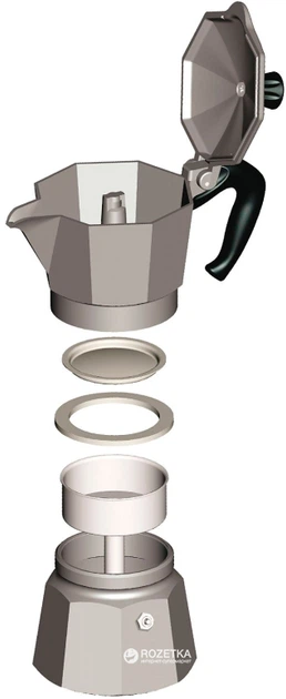 Kawiarka Bialetti Moka Express na 9 filiżanek 420 ml srebrzysta (990001165) (955555911128880) - Outlet - obraz 6