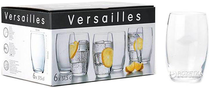 Набір високих стаканів високих Luminarc Versailles 6 шт х 370 мл (G1650) - зображення 3