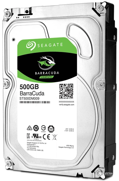 Жесткий диск Seagate BarraCuda HDD 500GB 7200rpm 32MB ST500DM009