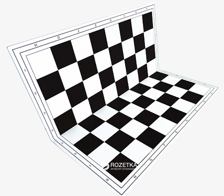Шахова дошка Schach Queen Складна Пластикова Е110 Чорно-біла ...