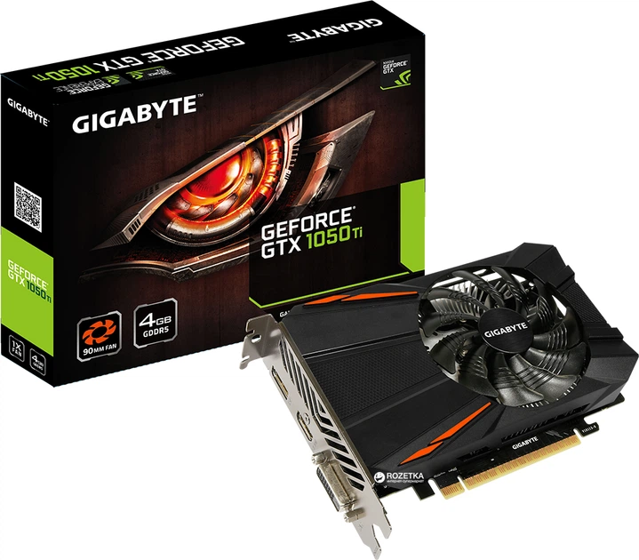 Видеокарта Gigabyte PCI-Ex GeForce GTX 1050 TI D5 4GB GDDR5