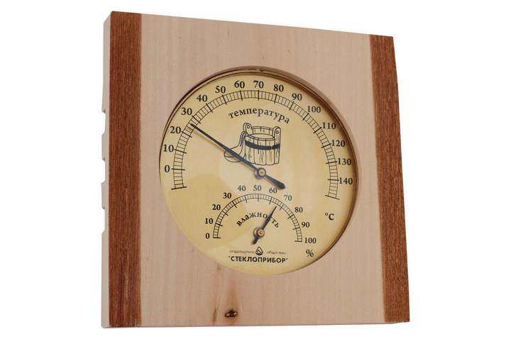 Термогигрометр для сауны Стеклоприбор - (0/+140°C x 0-100%) ТГС-3 ...