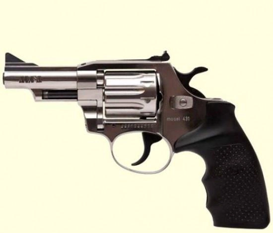 Револьвер флобера Alfa mod. 431 4 мм нікель/пластик - зображення 1