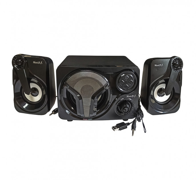 Компьютерные колонки с сабвуфером 2 в 1 LED Music D.J. SP 60 с подсветкой черный - изображение 10