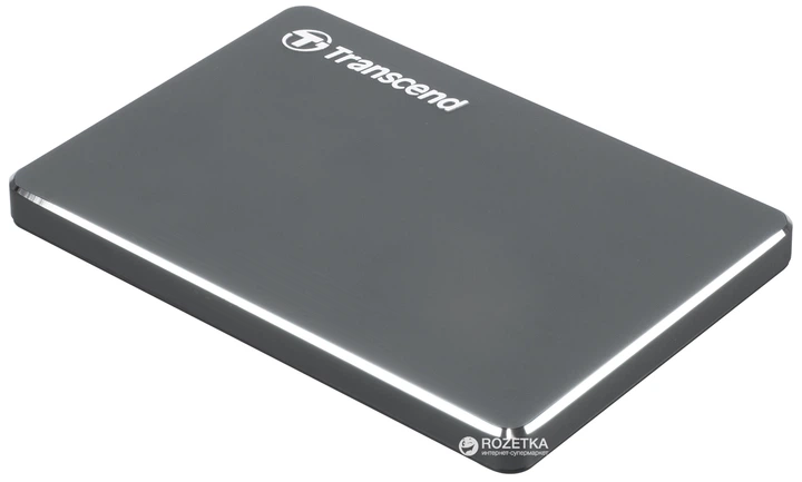 Жорсткий диск Transcend StoreJet 25C3 1TB 5400rpm TS1TSJ25C3N 2.5" USB 3.0 External Iron Gray - зображення 3